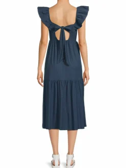Women Nation LTD Gwen Ruffle Pima Cotton Midi Dress