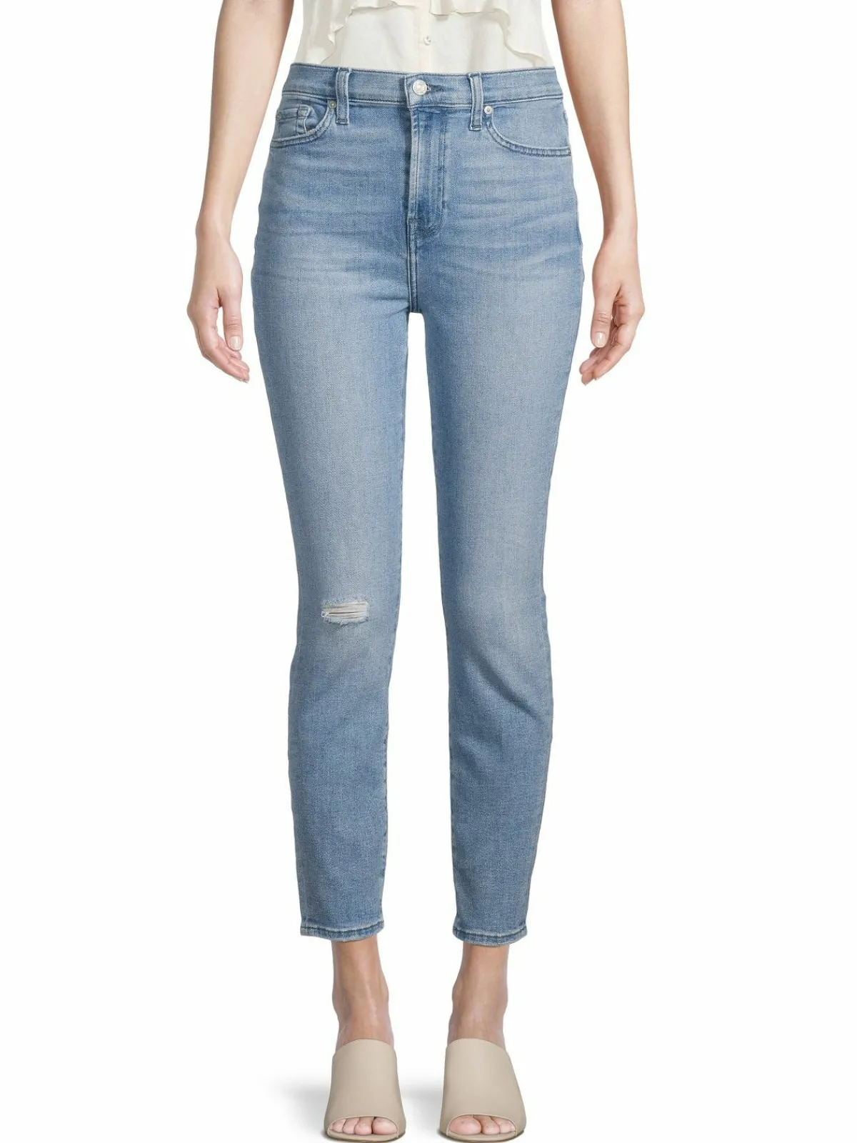 Women 7 For All Mankind Gwenevere High-Rise Ankle Skinny Jeans