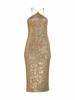 Women RACHEL Rachel Roy Halterneck Sequin Midi Dress