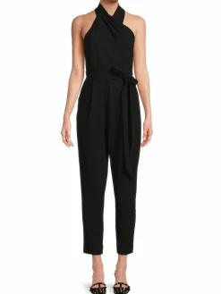 Women RACHEL Rachel Roy Harland Belted Halter Jumpsuit