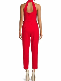Women RACHEL Rachel Roy Harland Belted Halter Jumpsuit