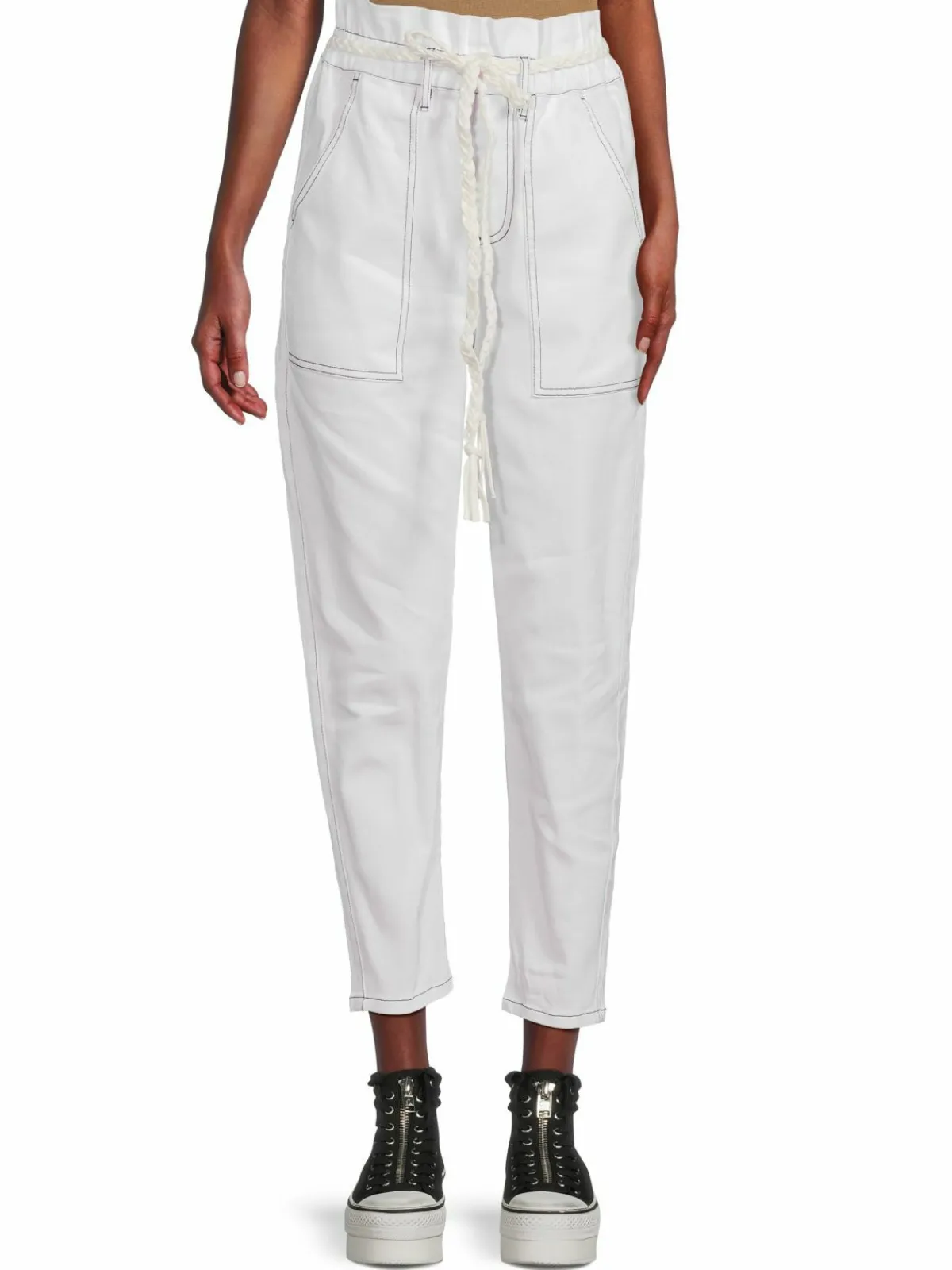 Women Something Navy Harlow Paperbag Utility Pants