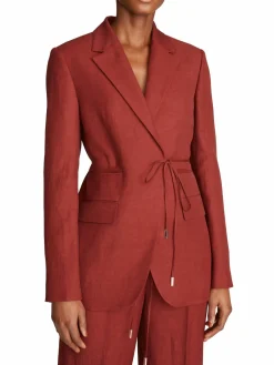Women Halston Harper Oversized Tie-Front Blazer
