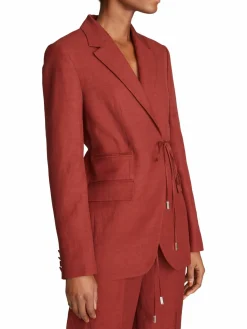 Women Halston Harper Oversized Tie-Front Blazer