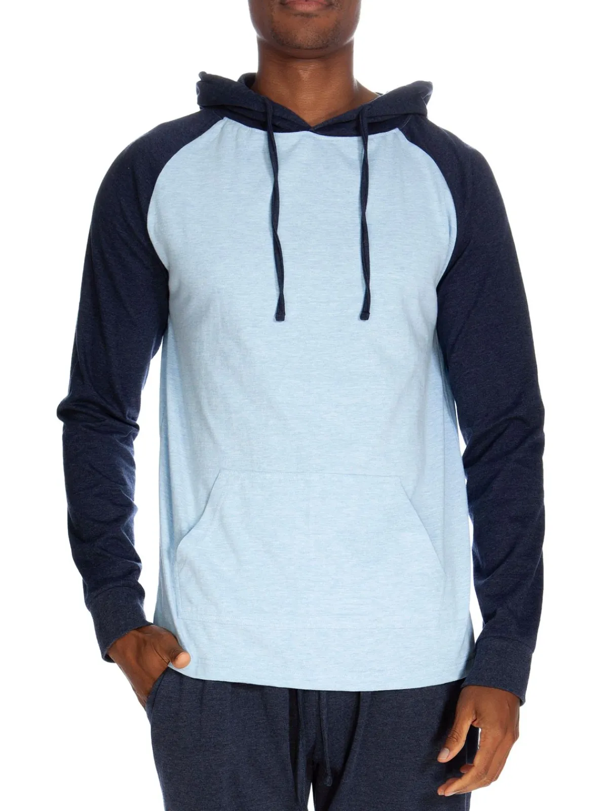 Unsimply Stitched Loungewear, Sleepwear & Robes|Heathered Raglan Sleeve Hoodie Blue