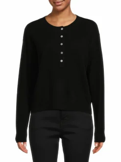 Women Saks Fifth Avenue Henley Cashmere Sweater