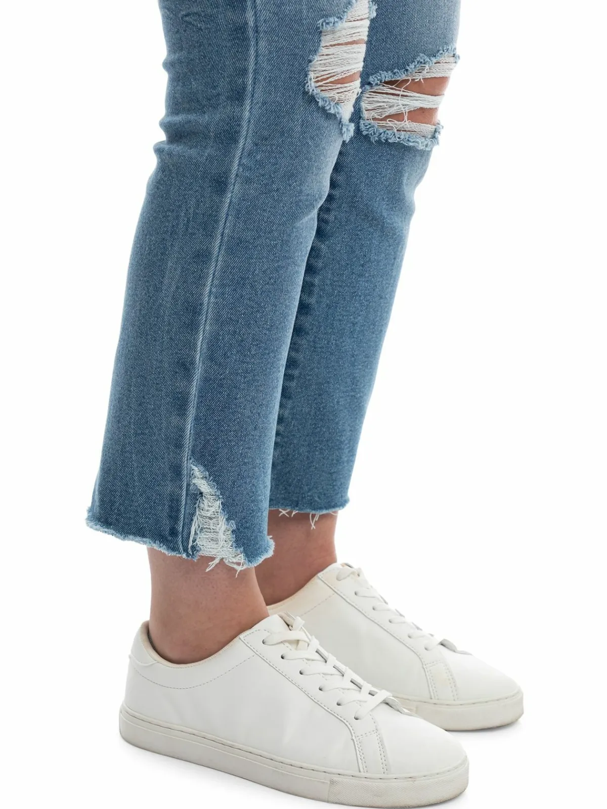 Women 1822 Denim High Rise Cropped Mini Bootcut Jeans