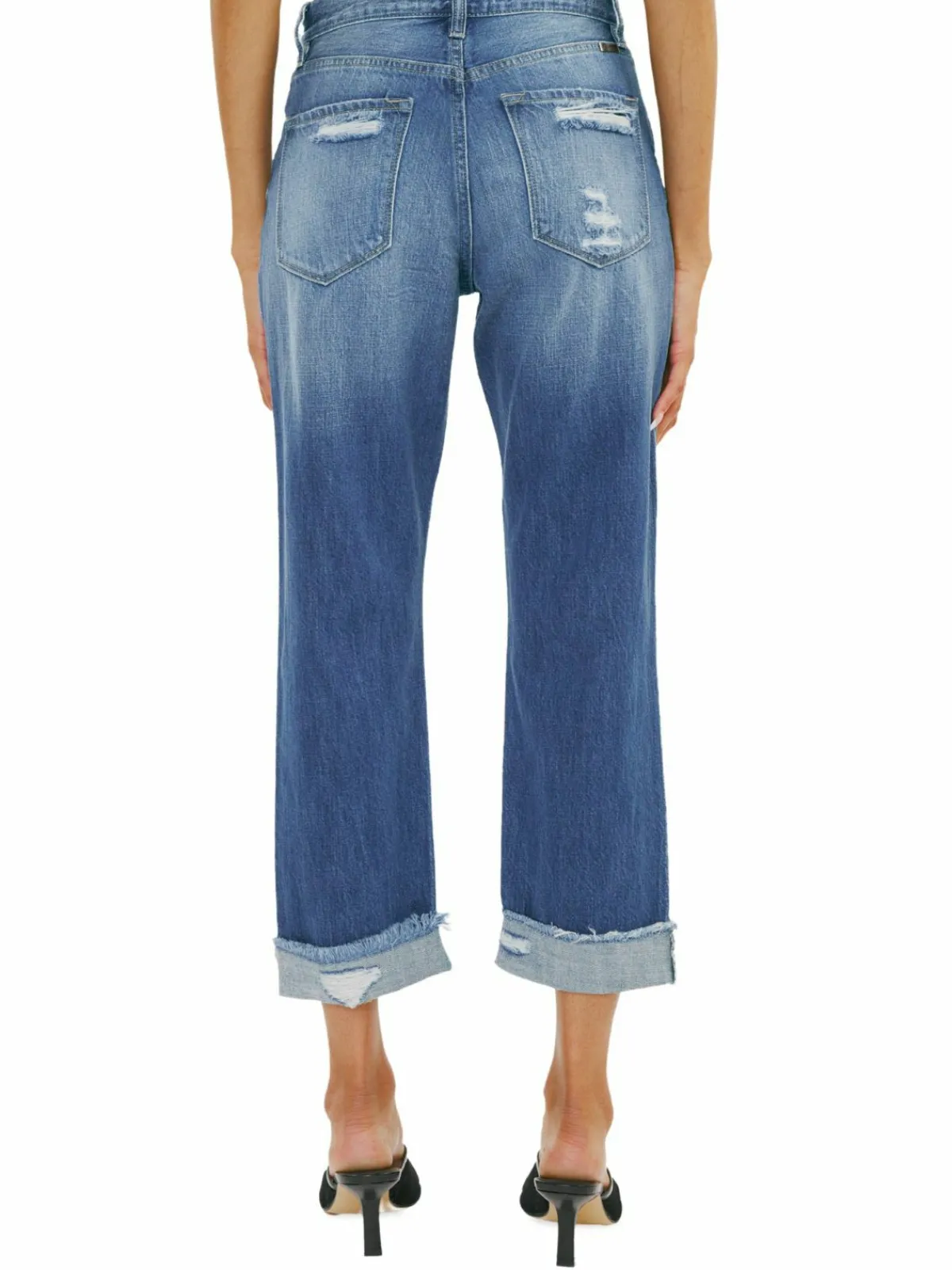 Women KanCan High Rise Distressed Straight Jeans