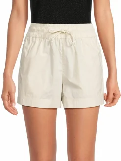 Women Frame High Rise Drawstring Lounge Shorts