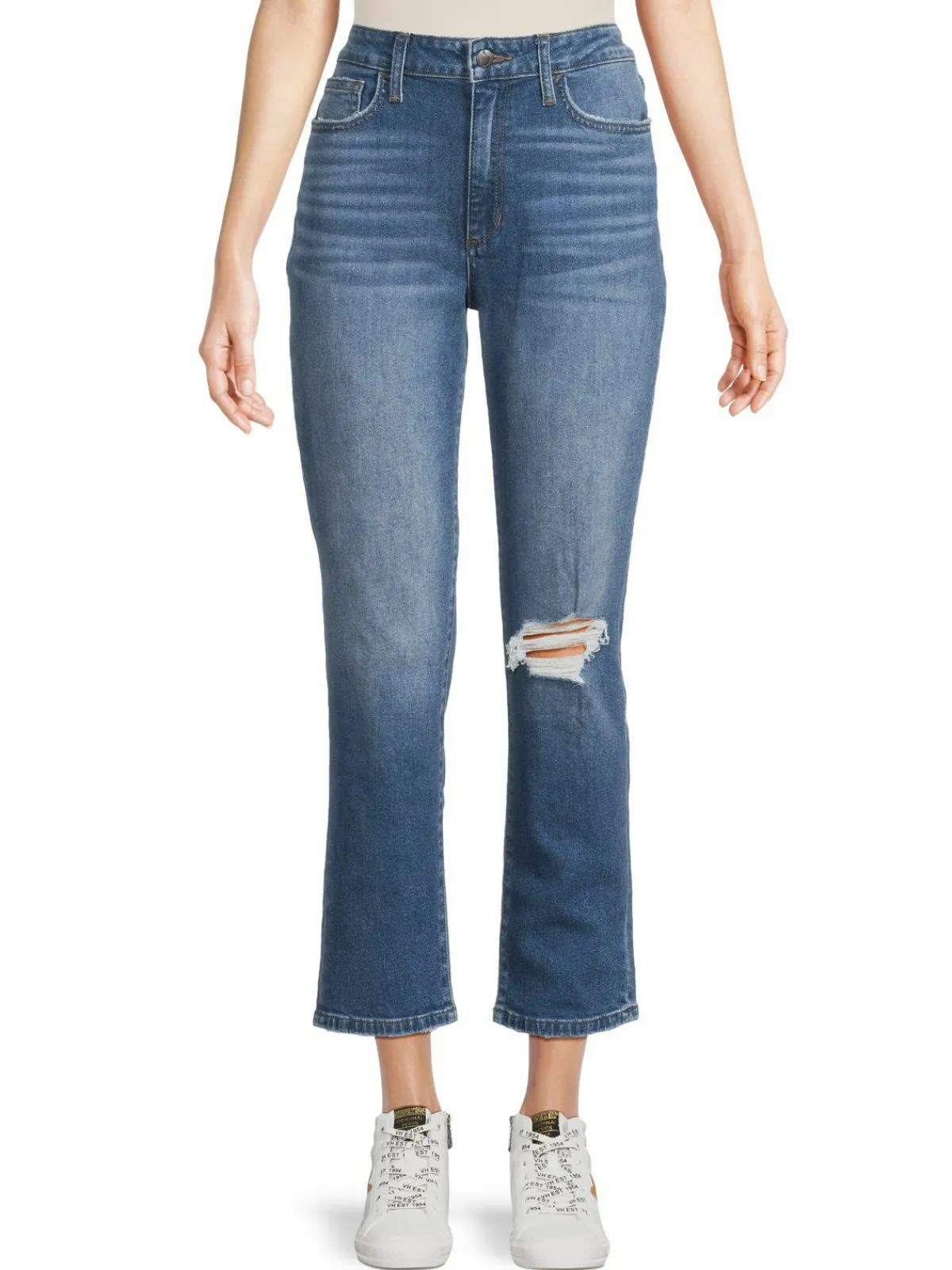Women Joe's Jeans High Rise Straight Distressed Ankle Jeans