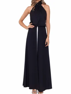 Women Betsy & Adam Highneck Blouson Jumpsuit