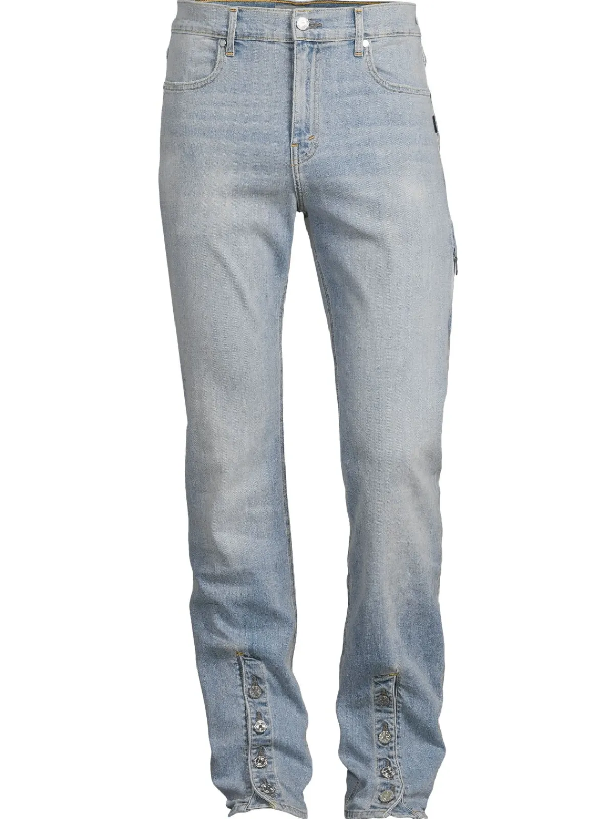 MIDNIGHT STUDIOS Jeans|Hollywood High Rise Button Hem Jeans Sky Blue