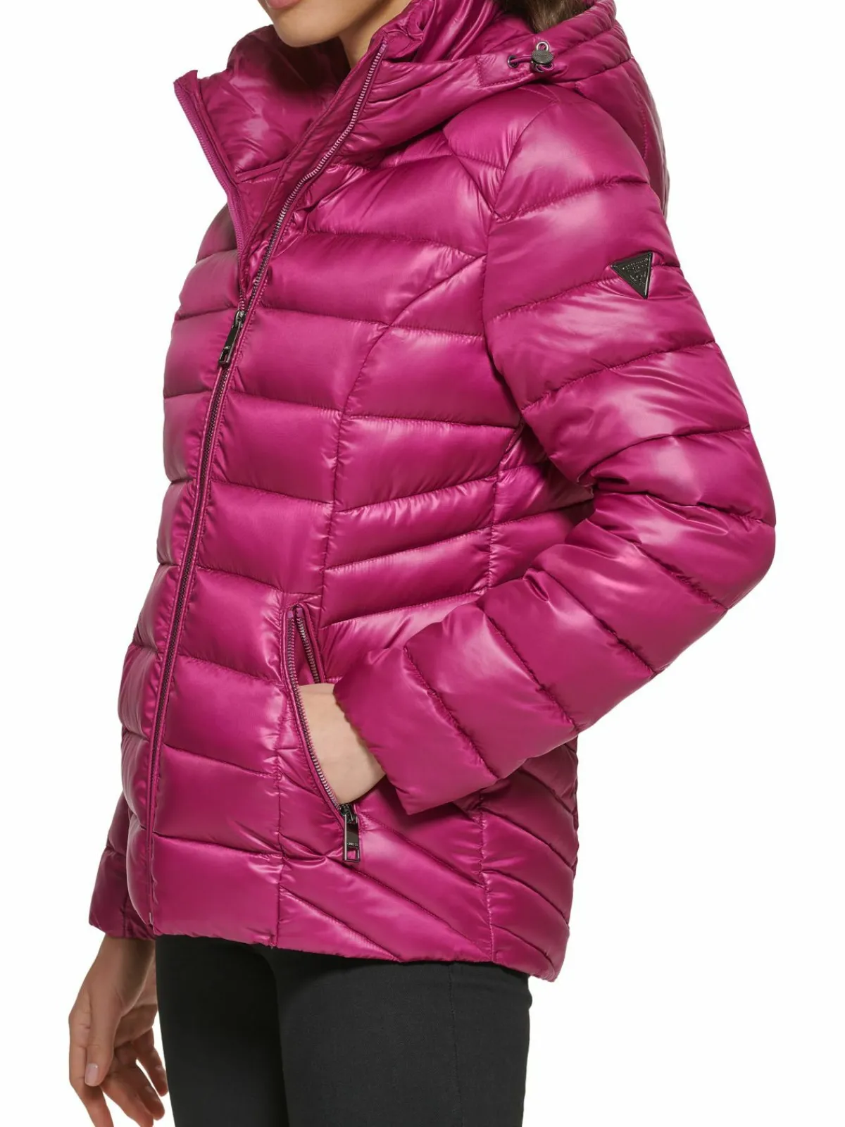 Women Guess Hooded Puffer Jacket