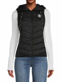 Women DKNY Hooded Puffer Vest