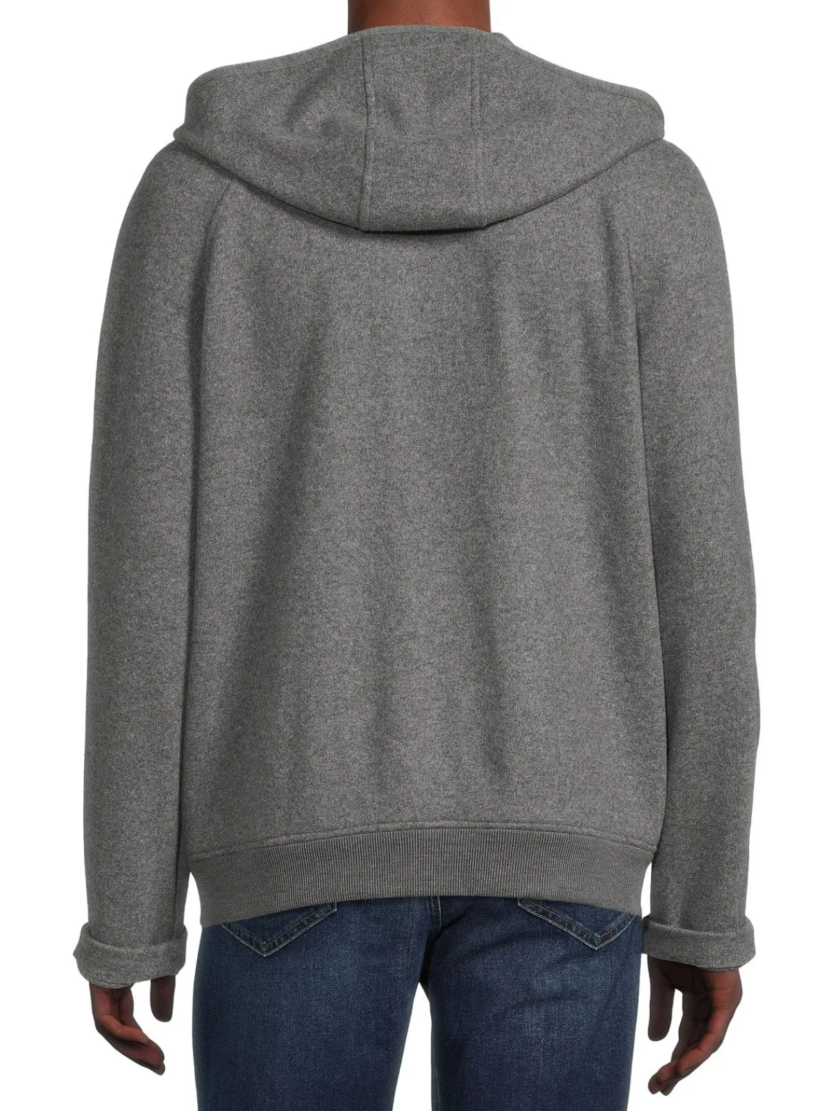 Giorgio Armani Cashmere|Hooded Virgin Wool Blend Bomber Jacket Solid Dark