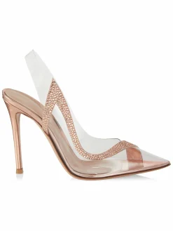 Gianvito Rossi Hortensia Crystal-Embellished Pvc Slingback Pumps