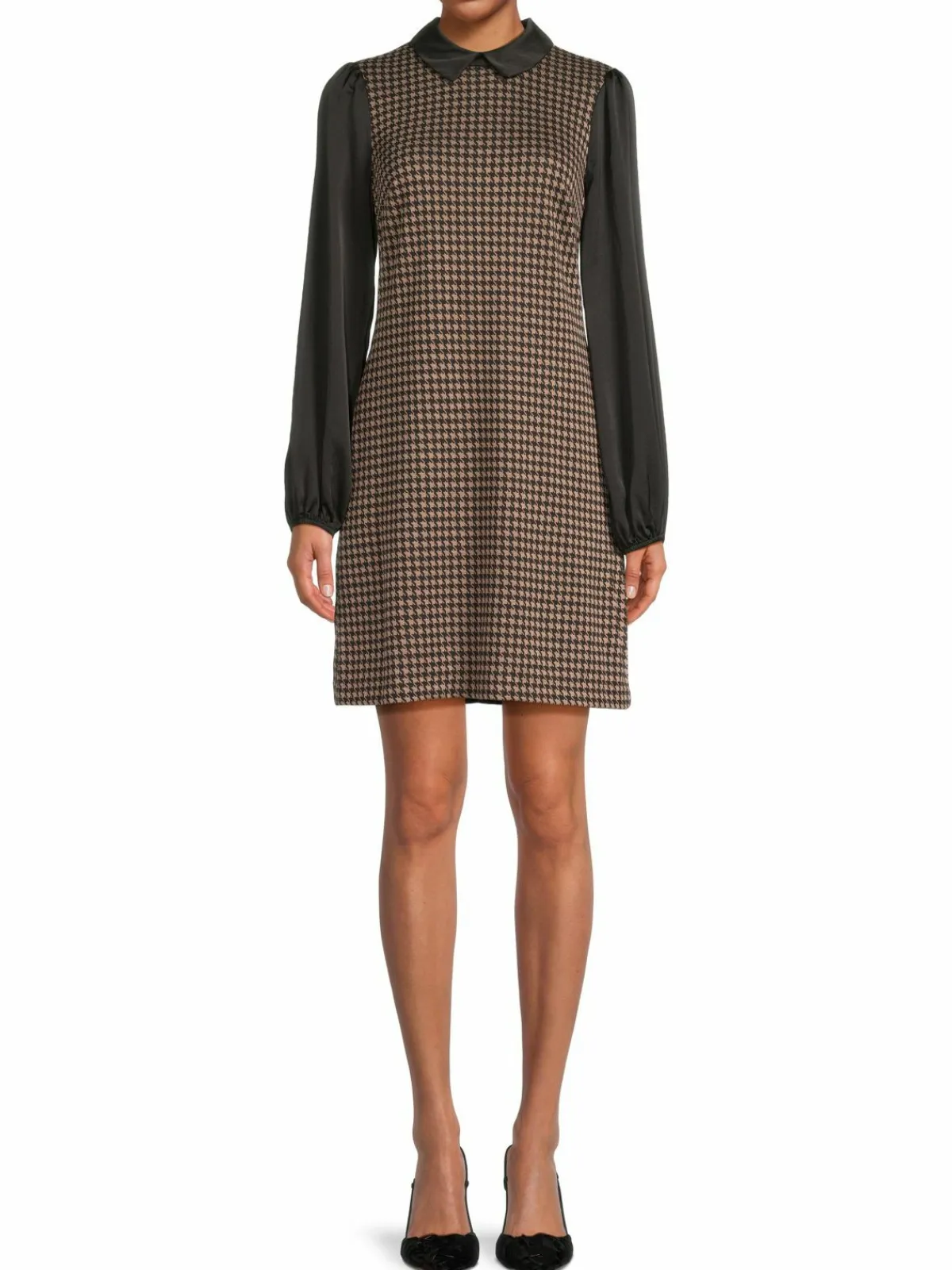 Women Tommy Hilfiger Houndstooth Twofer Knit Mini Dress