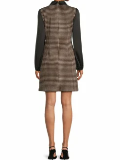 Women Tommy Hilfiger Houndstooth Twofer Knit Mini Dress