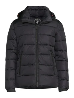 Save the Duck Coats & Jackets|Hugo Hooded Puffer Jacket Black