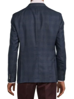 BOSS Blazers & Sportcoats|Hutson Slim Fit Virgin Wool Sportcoat Blue