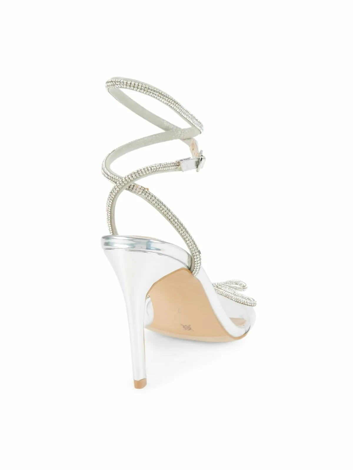 BCBGeneration Illara Crystal Embellished Bow Ankle Strap Sandals