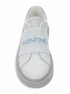 Valentino by Mario Valentino Incas Logo Leather Platform Slip On Sneakers