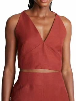 Women Halston Ito Halter Crop Top