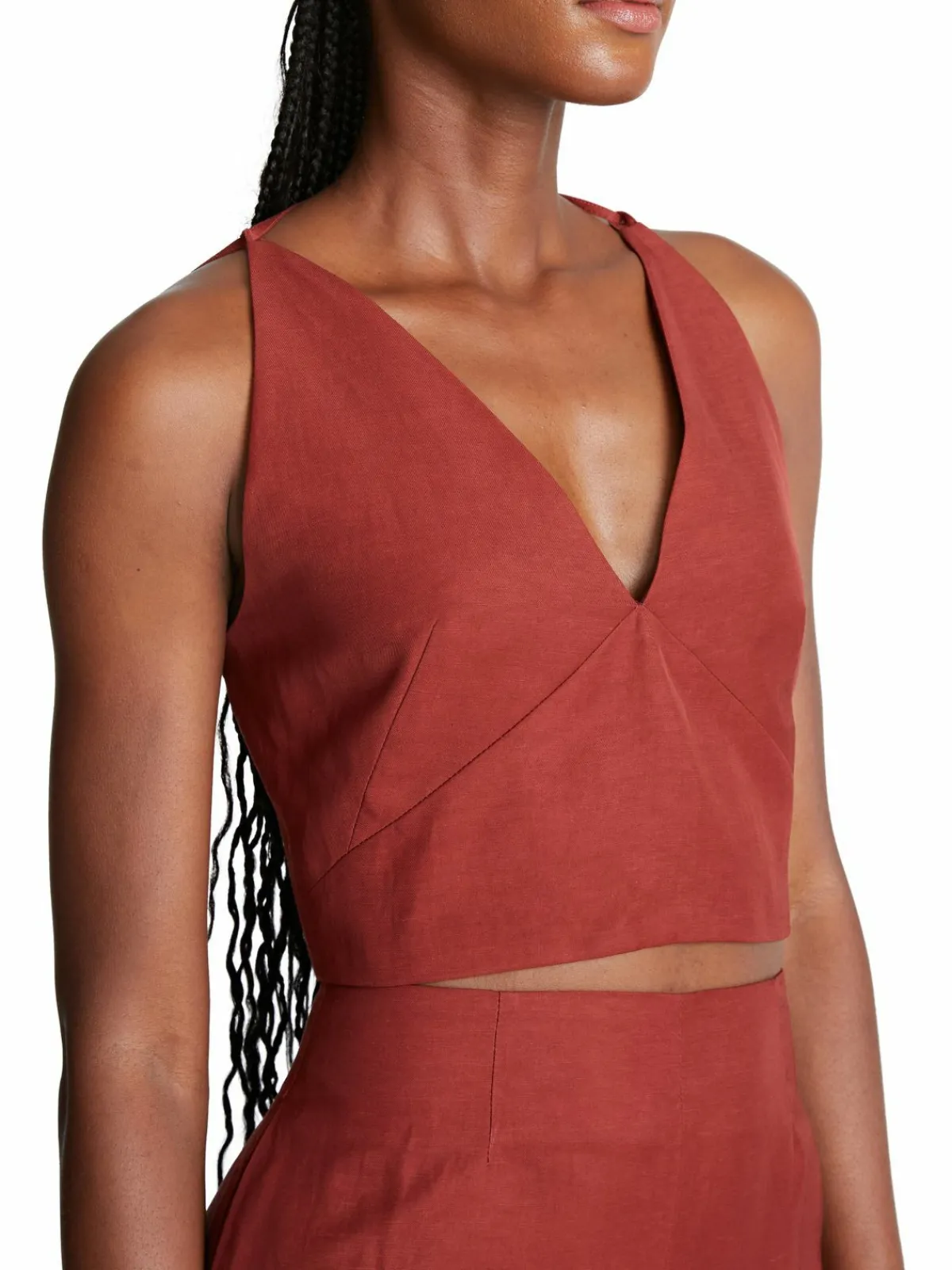 Women Halston Ito Halter Crop Top