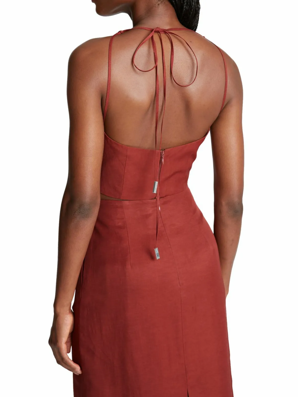 Women Halston Ito Halter Crop Top