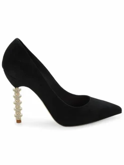 Sophia Webster Jasmine Suede Crystal Heel Pumps
