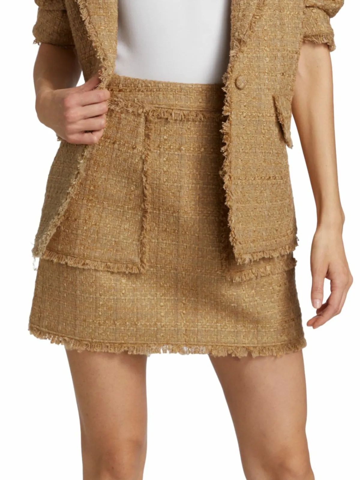 Women Cinq à Sept Jaycie Boucle Knit Miniskirt