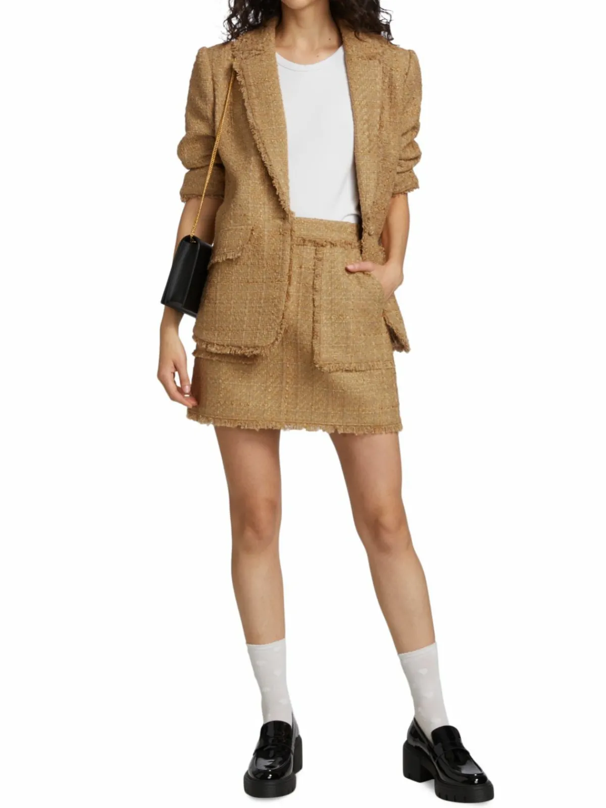 Women Cinq à Sept Jaycie Boucle Knit Miniskirt