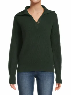Women Bruno Magli Johnny Collar Cashmere Sweater