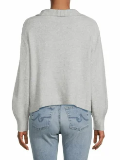 Women Stitchdrop Johnny Collar Sweater