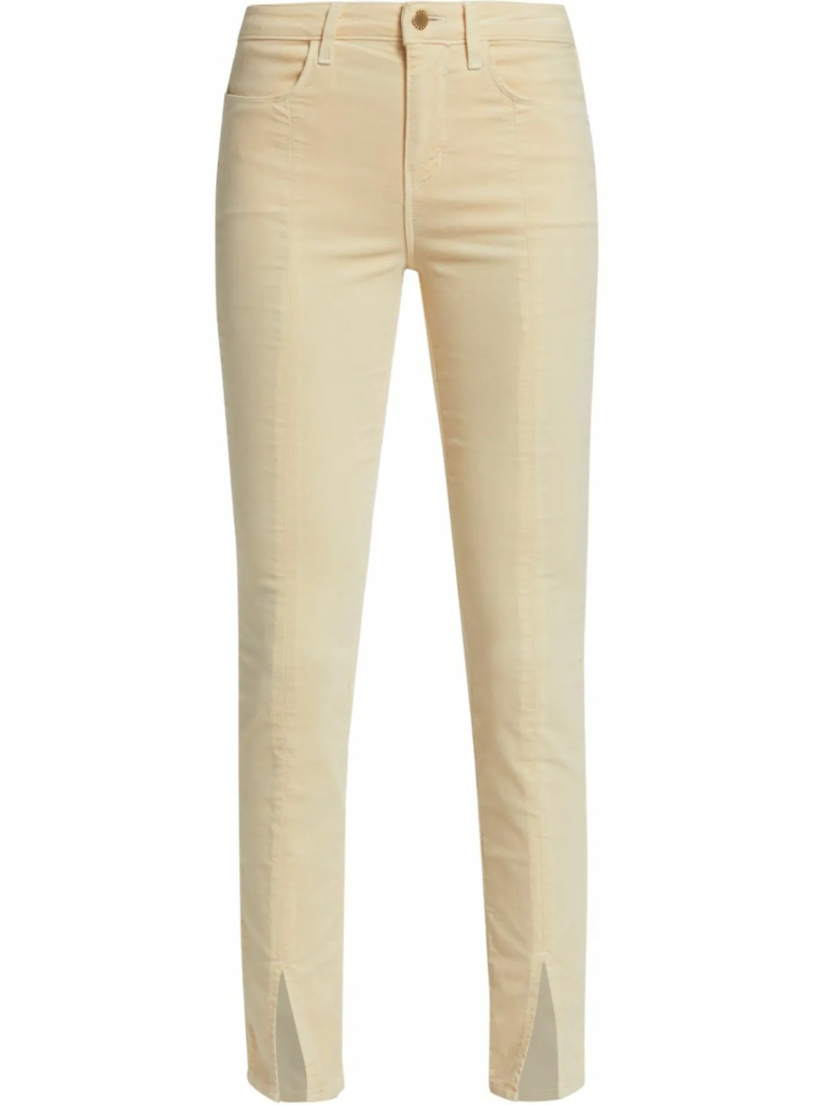 Women L'AGENCE Jyothi Velvet Split Ankle High-Rise Pants