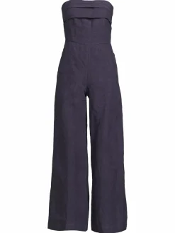 Women Bardot Kali Tuck Linen Wide Leg Jumpsuit