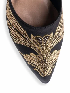 Lady Couture Kate Embroide Ankle Strap Pumps
