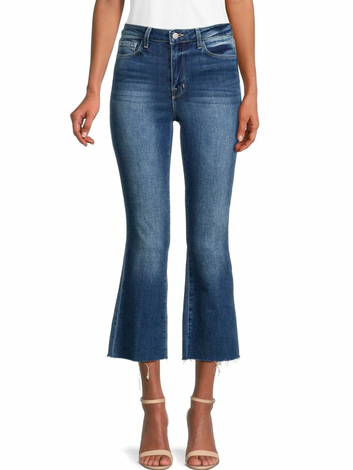 Women L'AGENCE Kendra High-Rise Cropped Flare Jeans