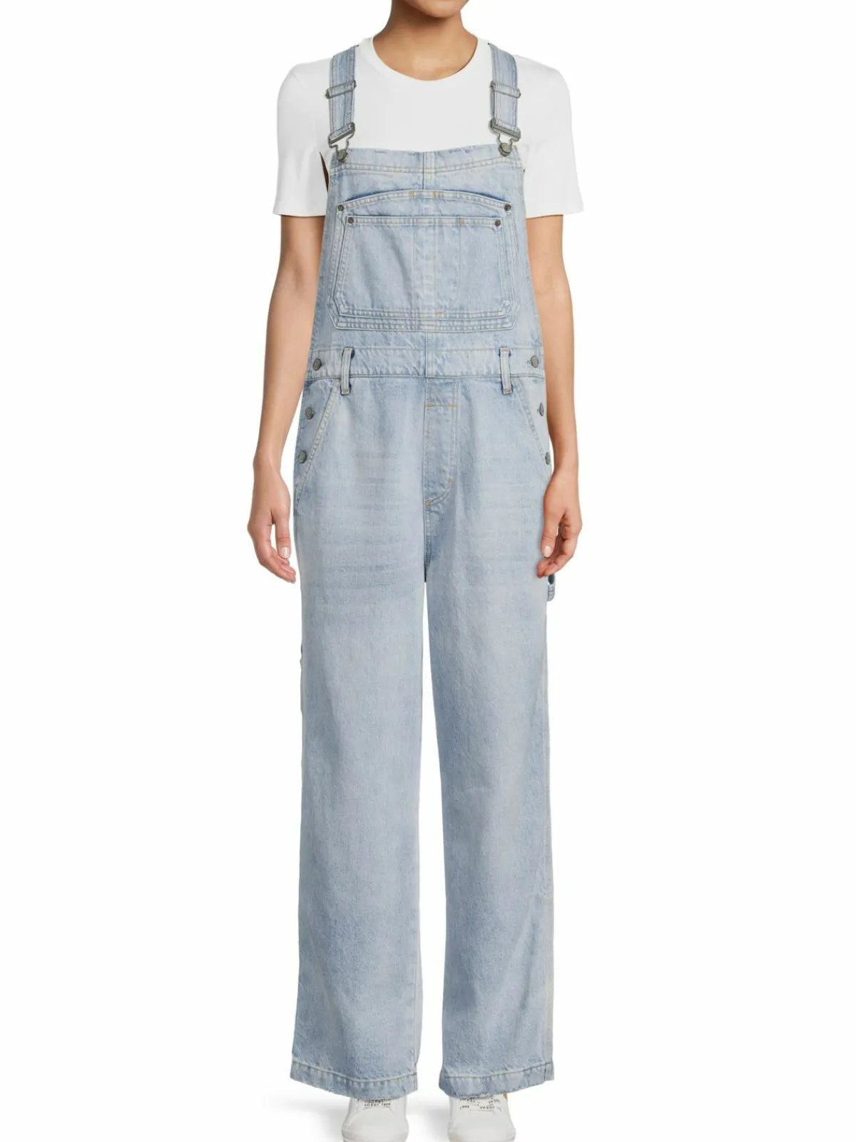 Women Boyish Kenny Light Wash Denim Jumpsuit