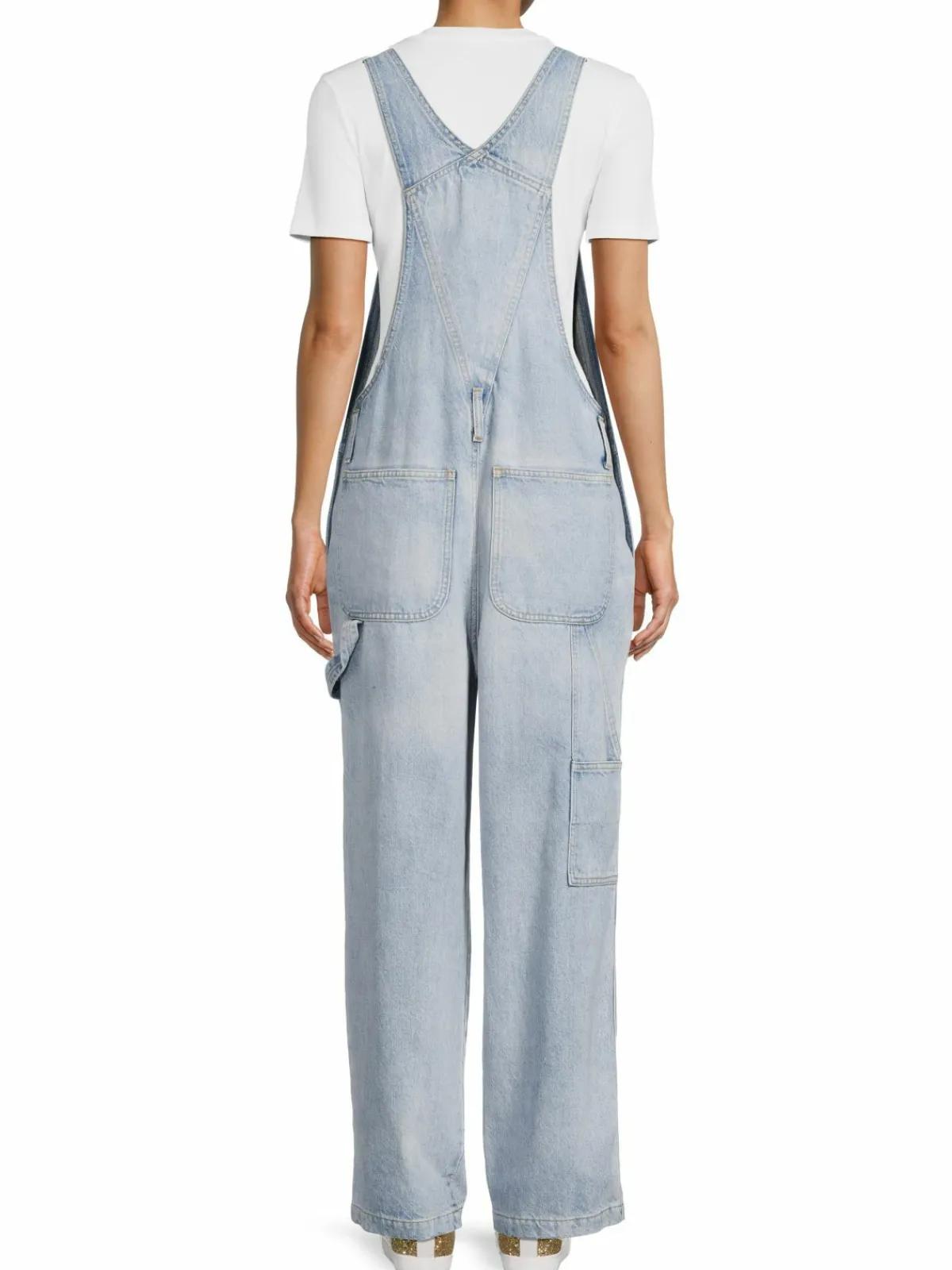 Women Boyish Kenny Light Wash Denim Jumpsuit