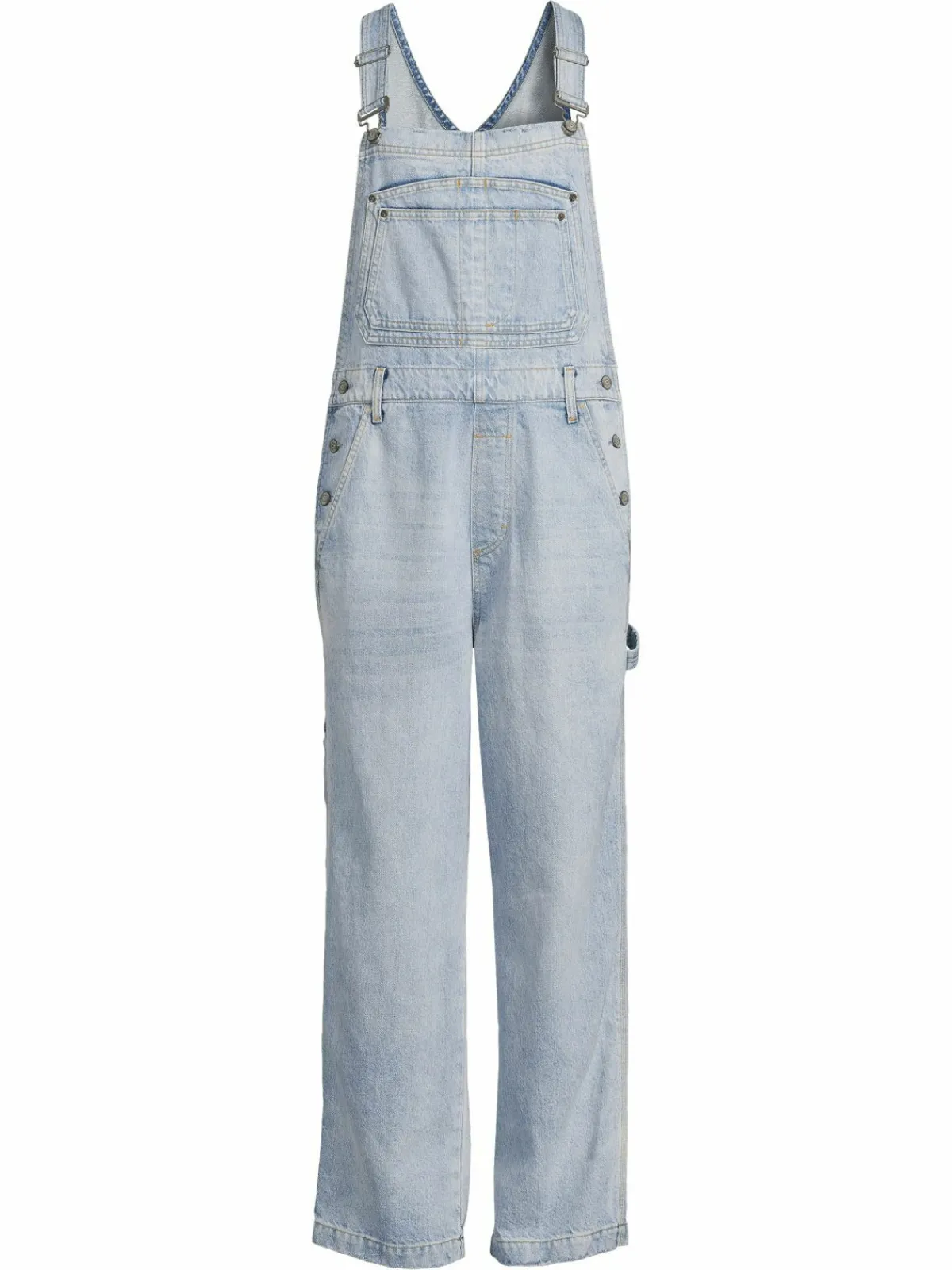 Women Boyish Kenny Light Wash Denim Jumpsuit
