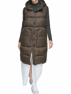 Women Andrew Marc Kerr Long Quilted Puffer Vest