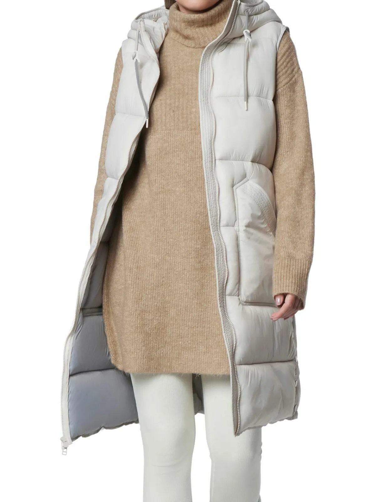Women Andrew Marc Kerr Long Quilted Puffer Vest