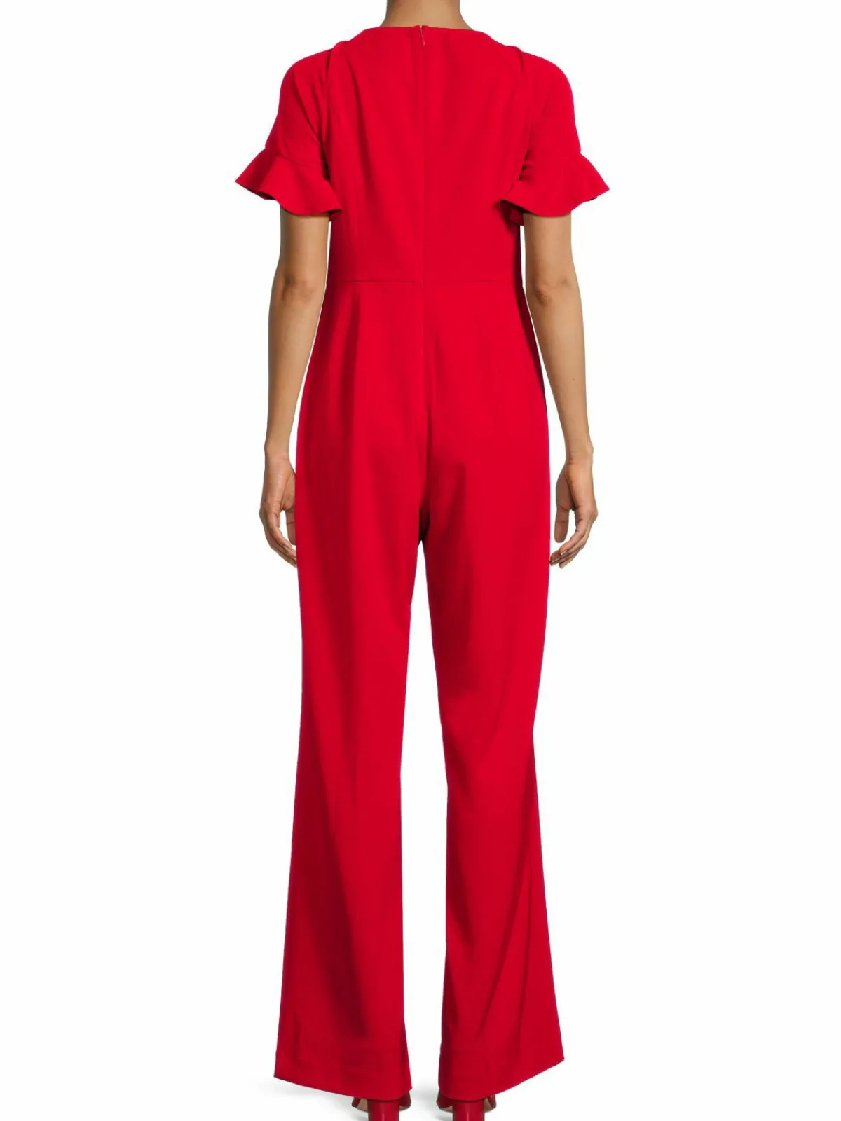 Women Focus by Shani Keyhole Ruffle Cuff Jumpsuit