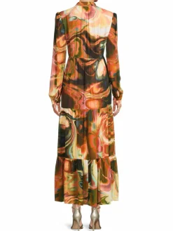 Women Marie Oliver Khloe Abstract Tie Neck Maxi Dress