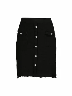 Women Adrianna Papell Knit Frayed Waffle Mini Skirt
