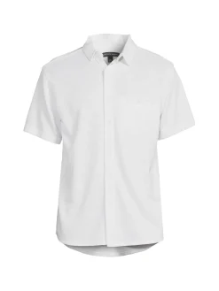 Saks Fifth Avenue Casual Button-Down Shirts|Knit Short Sleeve Button Down Shirt