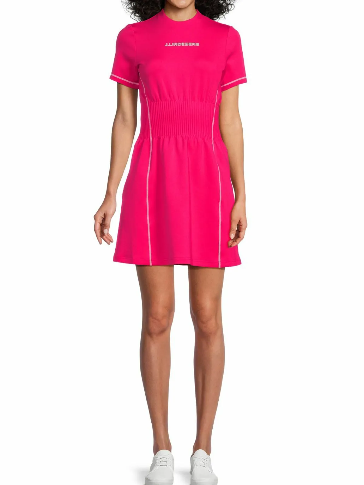 Women J.Lindeberg Krystal Cinched Waist Tipped Dress
