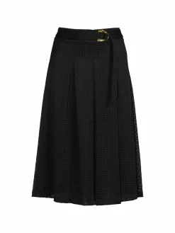 Women Donna Karan Lattice Waffle Lace Midi Skirt