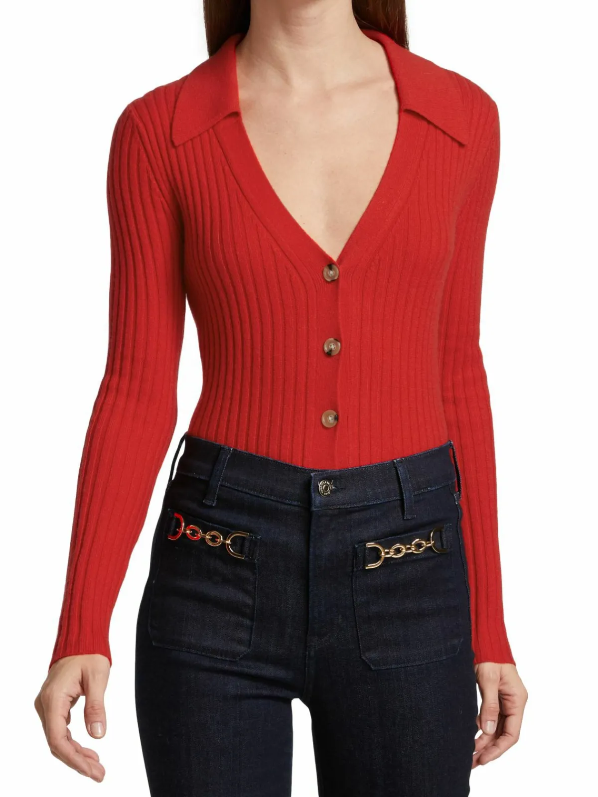 Women Veronica Beard Lazana Cashmere Ribbed Cardigan